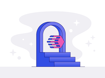A door by any other name... brand census data door illustration magic purple stars