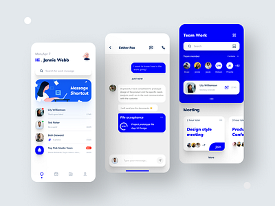 Remote work App Design 2020 app application clean design figma icon illustration management mobile mobile app mobile ui remote remote work teamwork telecommuting ui ux work