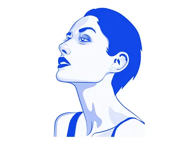 Portrait Illustration face girl illustration art illustrator portrait vector