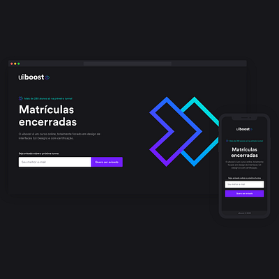 Desafio 01 - Curso UI Boost black dark ui design interface ui ui boost ui design uiux ux ux design web web design website