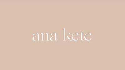 Ana kete branding - by galerie design studio branding cleverlogo custom design custom typeface custom typography design elegant font logo logodesign minimalism photographer logo photography logo simplicity simplistic logo type based logo typography vector