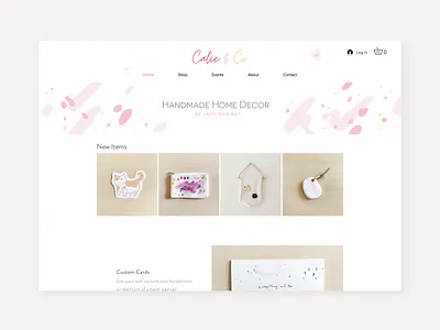 Calie & Co Website branding branding and identity ecommerce home page shop design web web design website website builder