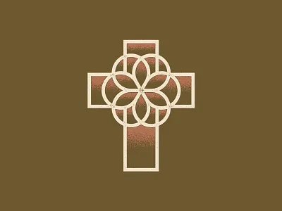 Jesus redeems everything art brick cream cross dark green death to life design easter flower good friday illustration jesus stained glass texture vector vintage