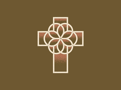 Jesus redeems everything art brick cream cross dark green death to life design easter flower good friday illustration jesus stained glass texture vector vintage