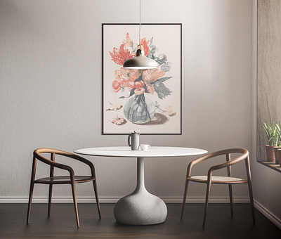 Modern Poster Mockup #11 free freebie mockup modern poster psd realistic showcase