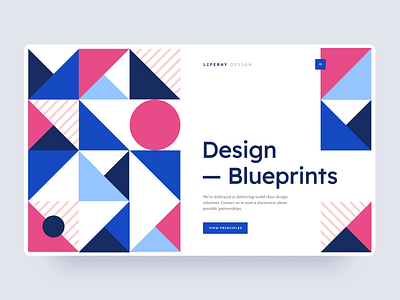 Design Handbook Exploration blue brand branding clean design geometric interaction interface modern modular pattern shapes simple ui ux web web design