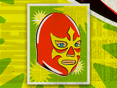 Lucky Lucha luchador sticker