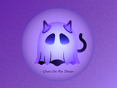 Ghost Cat Ale House design designer illustration illustrator