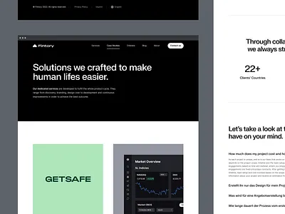 Fintory - Case Studies agency website app branding clean design digital agency digital studio website fintory homepage landing page logo marketing product design ui user interface ux visual identity web web design website