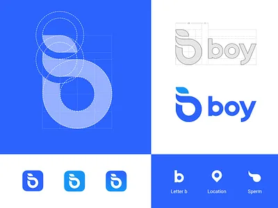 Dating icon icon design letter b location logo love sperm
