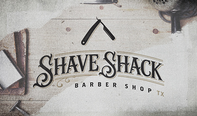 Shave Shack Barber Shop branding design packaging type typography