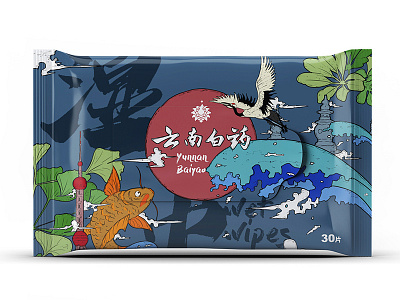 package for baiyao branding graphic illustration packaging