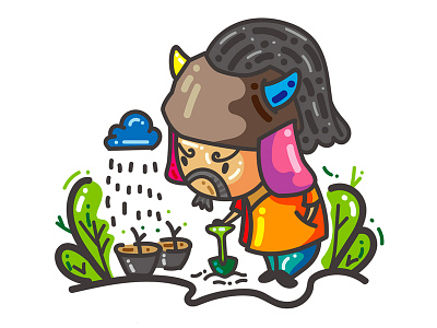 植树节 branding graphic illustration