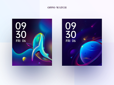 OPPO Watch branding design illustration typography ux vector