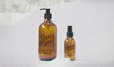 Shave Shack Barber Shop branding design logo packaging type typography