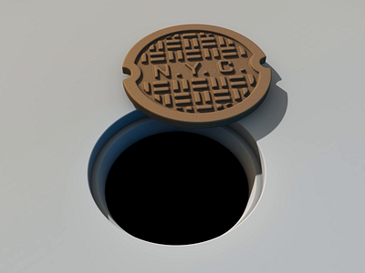 36 Days of Type - 8 36 days of type 36daysoftype 3d c4d cinema 4d loop manhole new york