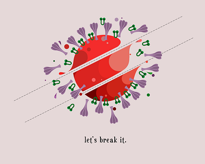 Break corona awareness branding covid covid 19 design icon illustration logo minimal poster virus