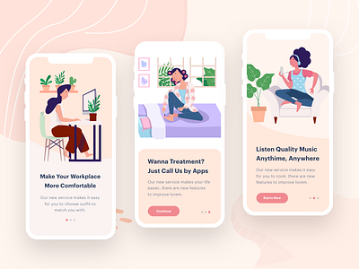 Women s Chill Activity Illustration activity app beauty girl illustration landingpage mobile onboarding ui woman