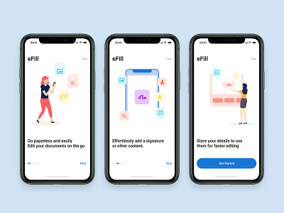 Onboarding Screens android app design dribbble illustration ios onboarding onboarding screen ui ux vector