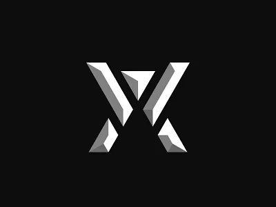 X alphabet design geometric icon logo logomark modern monogram logo typography