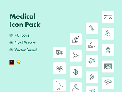 Medical Icons bed corona creative health health app hospital hubspot iconography icons illustrations illustrations／ui medical motiongraphic promotion safety socilamediaadd uiux web webdesign wordpress