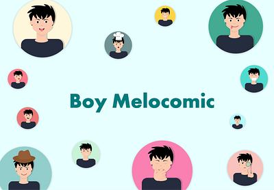 Boy Melocomic ai boy emoji emotions face figma iconography icons icons pack illustraion illustration illustration art illustrations illustrations wallpaper illustrations／ui illustrator sketch stickers uidesign webdesign