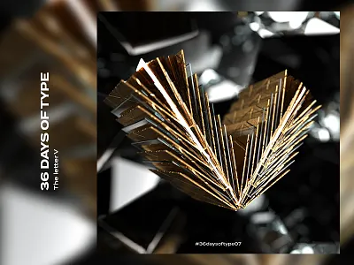 36 Days of Type | V 3d 3dtype adobedimension art graphics letters type typography v