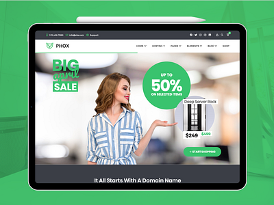 Phox - WoHost envato host hosting themeforest ui ux web webdesign whmcs wordpress