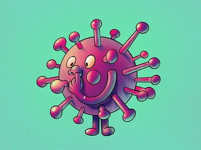 Virus character design design graphic illustration ipad pro procreate