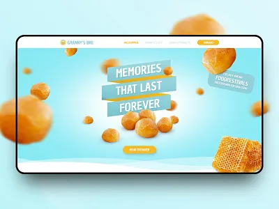 // Granny’s Bae // Branding & Lading Page Concept branding concept design digital interface landing page online redesign screendesign ui ux web webdesign website