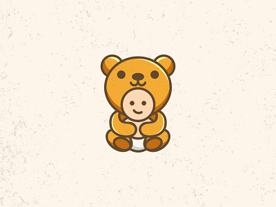 Cute Bear Logo baby babylogo bearlogo brand creative cute cute bear cutebear cutelogo flat flatbaby flatbear flatlogo hug illustration logo logodesign