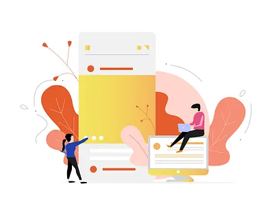 Team work design digital illustration flat illustration illustrator minimal ui ux vector web website