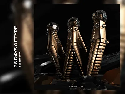 36 Days of Type | W 3d 3dtype adobedimension art graphics letters type typography w