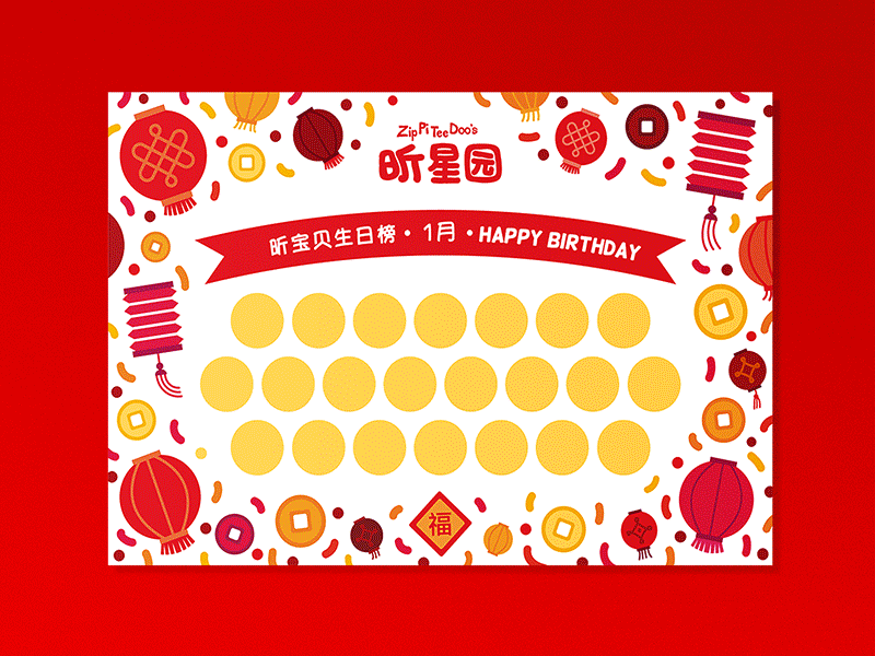 Monthly Birthday Posters Templates birthday branding children childrens illustration cute design funny holiday illustration kids poster template theme design vector