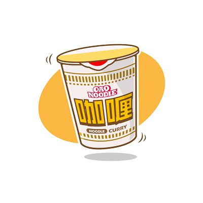 CupNoddles cupnoodles design excercise flat food illustration