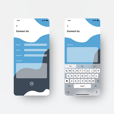 Inquiry Form adobexd appdesign dailyui illustration interface mobile mobile app mobile app design mobile design mobile ui mockup modern trend ui ui ux uidesign uidesigner uitrend ux