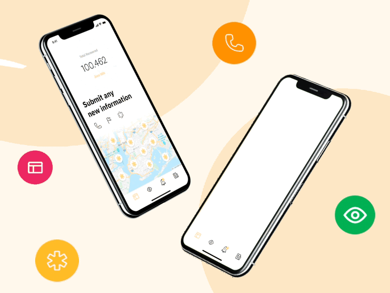 Virus Tracking for 🎨 Uplabs Challenge aniamtion app clean covid19 design ios tracking tracking app ui