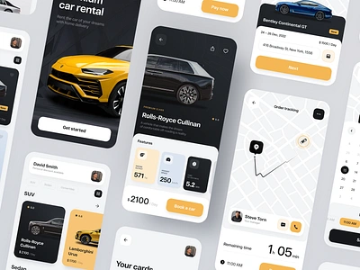 Car Rental App Concept app app design booking app booking car car car rent car rent service concept design driver interface luxury car rent mobile ui rent rent a car rental app rental company transport ui visual design ux