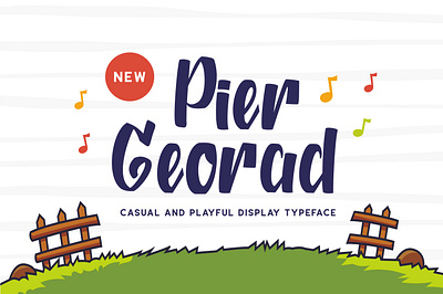 Pier Georad - Display Typeface apparel bold branding cartoon casual child comic cute display display font hallowen header headline joyful kids kindergarten packaging playful posters sweet