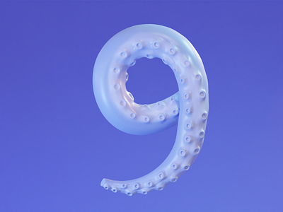 36 days of type - 9 36 days of type 36daysoftype 3d blender challenge design illustration tentacle typography