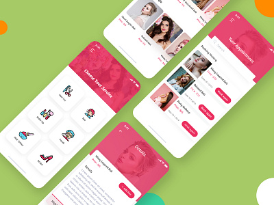 Spa & Beauty Application 2020 ui adobe xd application design appointment booking beauty branding haircut illustration makeup minimal mobile ui salon app services spa trend 2020 trending typography uiux vector visual art