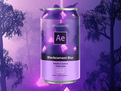 Adobe Creative Fruit Juice | Blackcurrant Blur adobe adobe creative suite adobeaftereffects can can design drink logo packaging packagingpro purple space