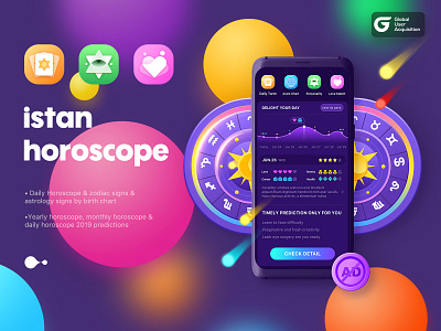 istan Horoscope c4dart design typography vector