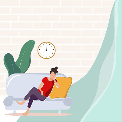 Sitting at home - Flat people illustration affinity designer affinitydesigner doodle time doodler doodlers drawing flat people illustrating illustration vector illustration