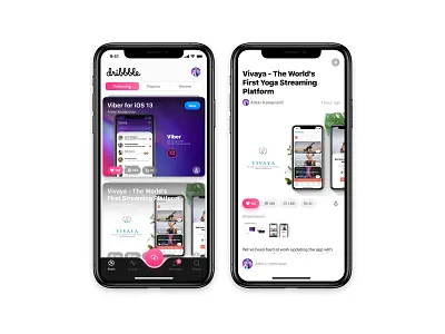 Dribbble for iOS 13 app design dribbble ios product ui ux