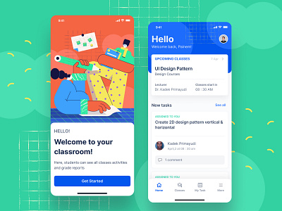 Classroom Apps classroom design education illustration ios management app mobile mobile app school task ui ux