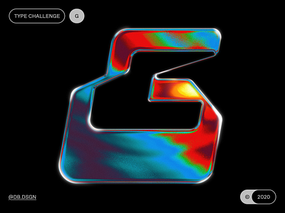 Letter G chrome chrome typography chrometype illustration lettering letters lettershape metal shiny texture type typography vector