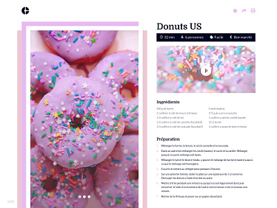 #040 Daily UI Challenge - Recipe daily 100 challenge daily ui daily ui 040 daily ui challenge design paris recipe ui ui design