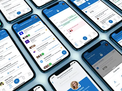 JobAdder Mobile App app calendar cards fab folders login mobile passcode recruitment recruitment agency task ui user interface