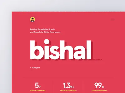 Portfolio Exploration - Homepage animation app dashboard designer flat footer grid landing logo navigation personal portfolio typography ui ux website